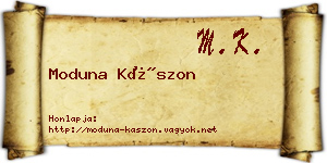 Moduna Kászon névjegykártya